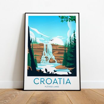 Croatia Travel Canvas Poster Print - Plitvice Lakes Croatia Poster Dubrovnik Print Split Print