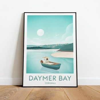 Daymer Bay Travel Canvas Poster Print - Cornwall Daymer Bay Print Daymer Bay Poster Cornwall Print
