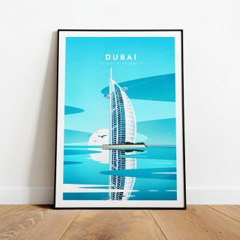 Dubai Traditional Travel Canvas Poster Print - Burj Al Arab