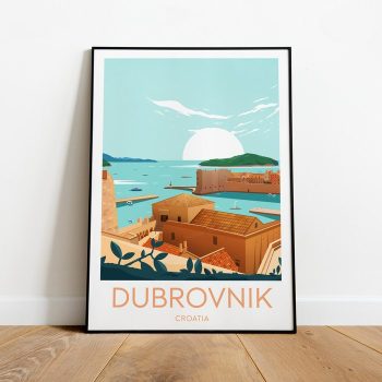 Dubrovnik Travel Canvas Poster Print - Croatia