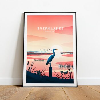 Everglades Traditional Travel Canvas Poster Print - National Park