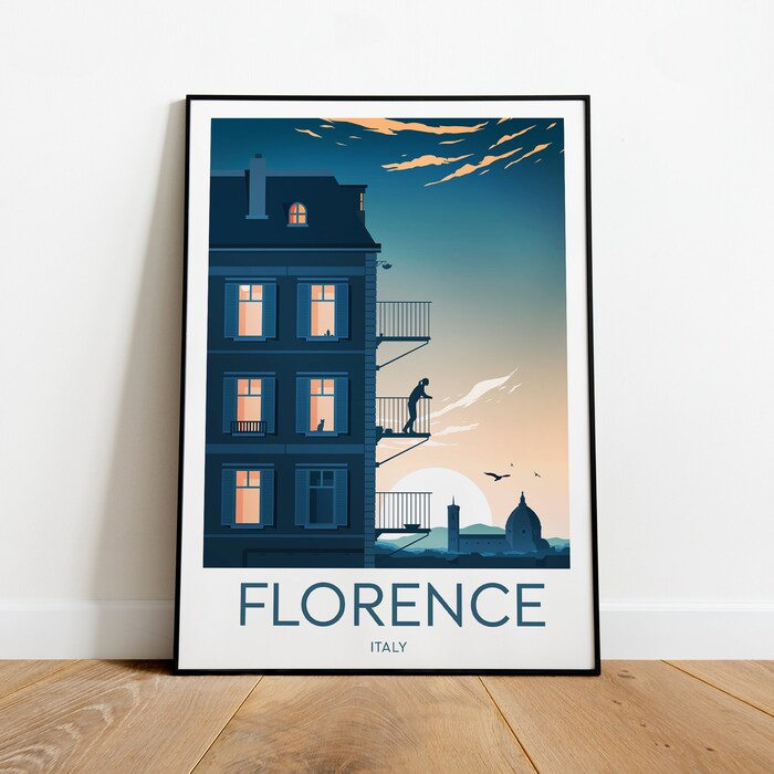 Florence Travel Canvas Poster Print - Italy