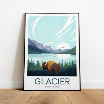Glacier Travel Canvas Poster Print - National Park