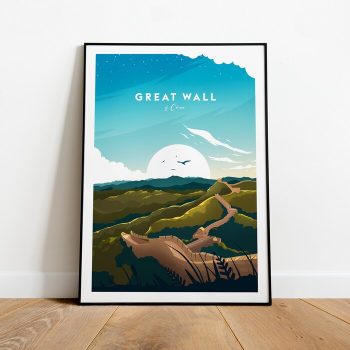 Great Wall Of China Traditional Travel Canvas Poster Print