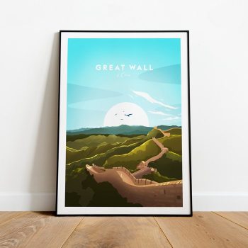 Great Wall Of China Traditional Travel Canvas Poster Print