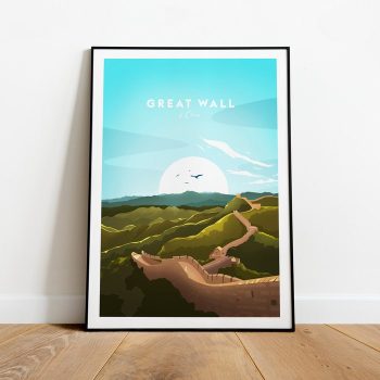 Great Wall Of China Traditional Travel Canvas Poster Print