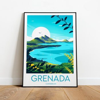 Grenada Travel Canvas Poster Print - Caribbean Grenada Poster Grenada Prints