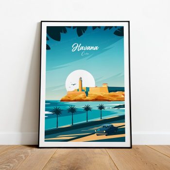 Havana Traditional Travel Canvas Poster Print - Cuba