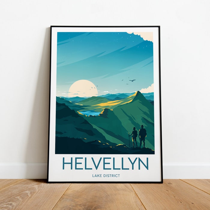 Helvellyn Travel Canvas Poster Print - Lake District Helvellyn Poster
