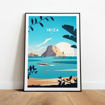 Ibiza Traditional Travel Canvas Poster Print - Spain