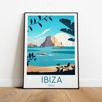 Ibiza Travel Canvas Poster Print - Spain