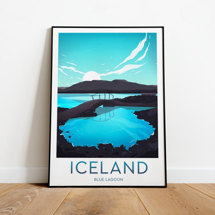 Iceland Travel Canvas Poster Print - Blue Lagoon Reykjavík Poster
