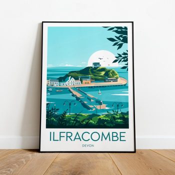 Ilfracombe Travel Canvas Poster Print - Devon Ilfracombe Poster
