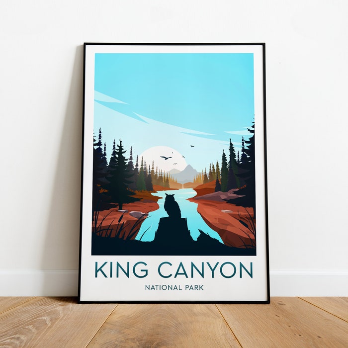 King Canyon Travel Canvas Poster Print - National Park