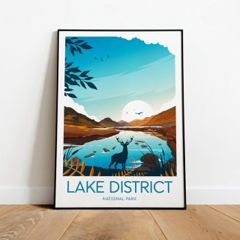Lake District Travel Canvas Poster Print - National Park Lake District Poster Lake District Print