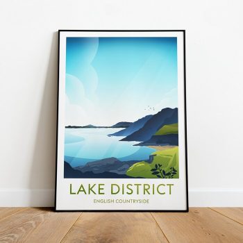 Lake District Travel Canvas Poster Print - Uk Lake District Print Lake District Poster