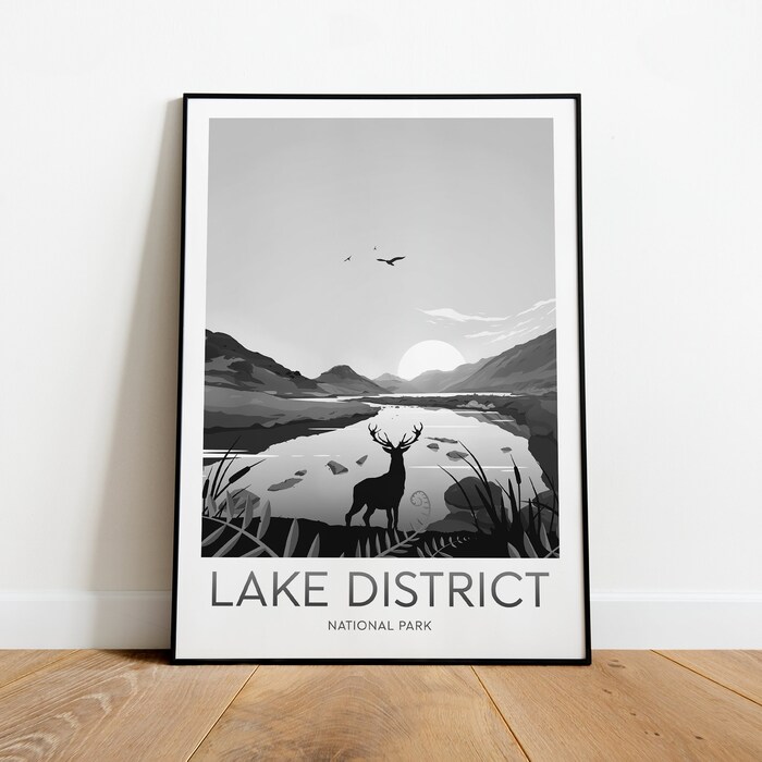 Lake District Travel Canvas Poster Print