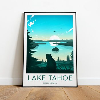 Lake Tahoe Travel Canvas Poster Print - National Park Lake Tahoe Poster