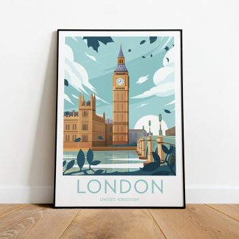 London Travel Canvas Poster Print - England London Poster Big Ben Print