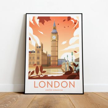 London Travel Canvas Poster Print - England London Poster Big Ben Print