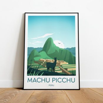 Machu Picchu Travel Canvas Poster Print - Peru Machu Picchu Poster Travel Art