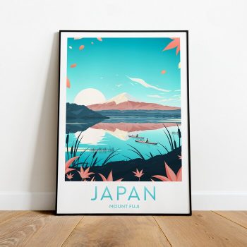 Mount Fuji Travel Canvas Poster Print - Japan Mount Fuji Poster Tokyo Print