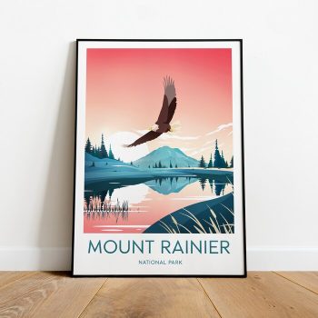 Mount Rainier Travel Canvas Poster Print - National Park