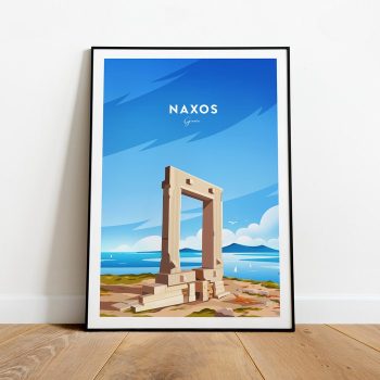 Naxos Traditional Travel Canvas Poster Print - Greece