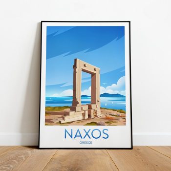 Naxos Travel Canvas Poster Print - Greece