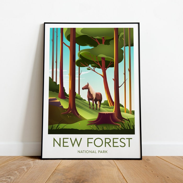 New Forest Travel Canvas Poster Print - National Park