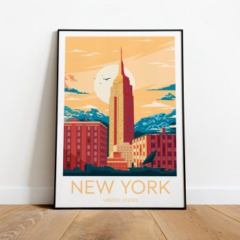 New York Travel Canvas Poster Print - United States