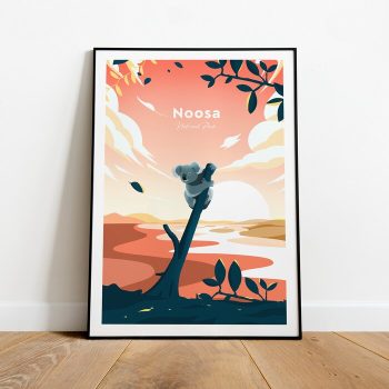 Noosa National Park Traditional Travel Canvas Poster Print - Australia