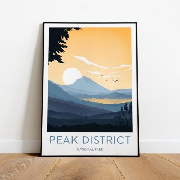 Peak District Travel Canvas Poster Print - National Park Peak District Poster Hope Valley Bakewell