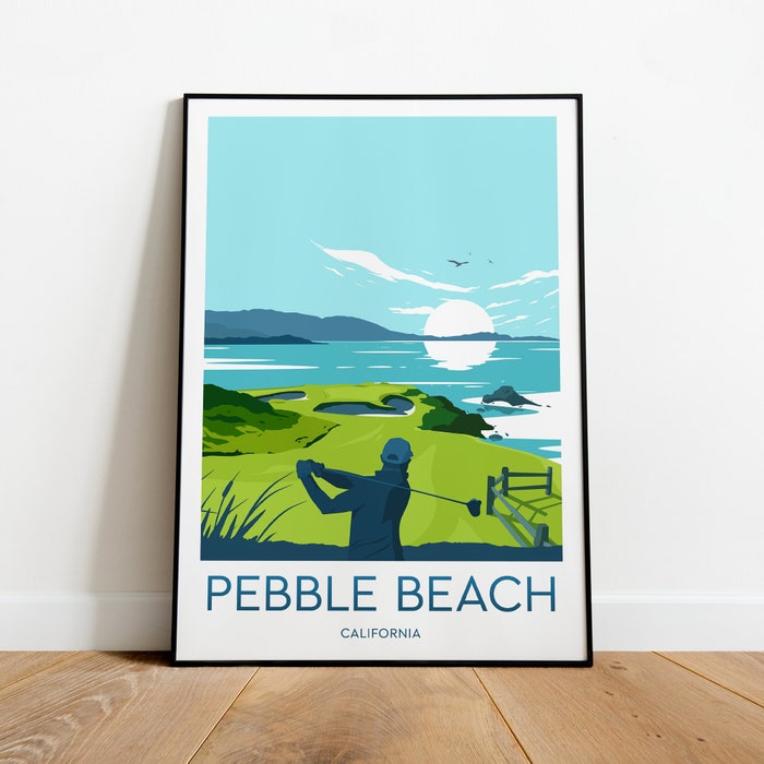 Pebble Beach Golf Links Print - California Pebble Beach Print Pebble Beach Poster