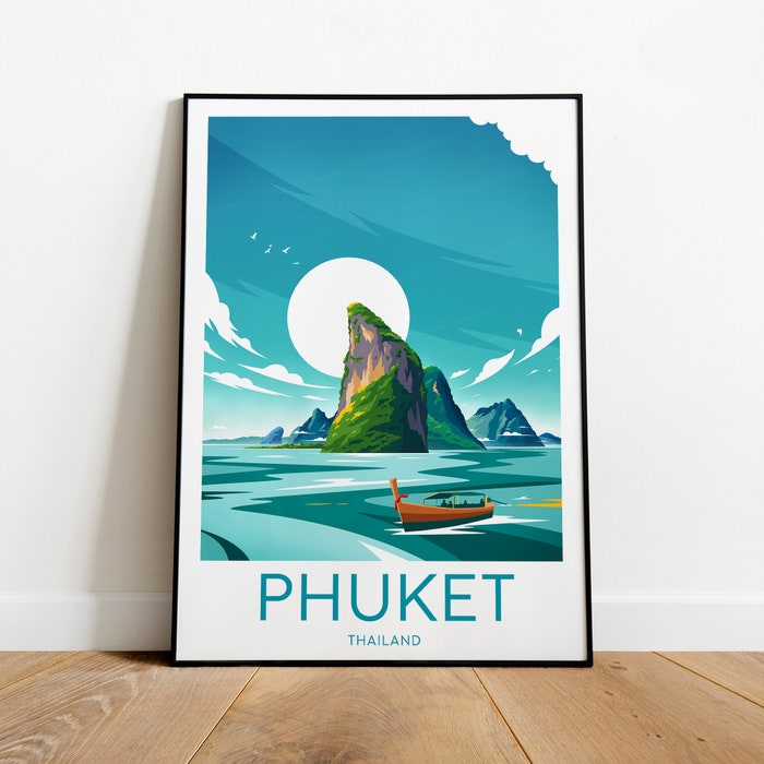 Phuket Travel Canvas Poster Print - Thailand Phuket Poster Travel Poster Thailand Poster
