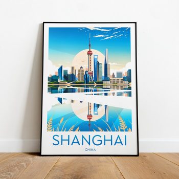 Shanghai Travel Canvas Poster Print - China