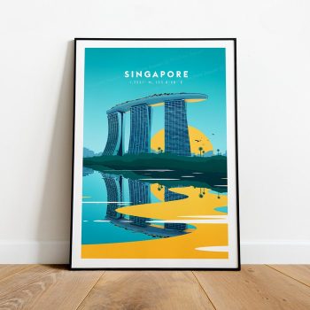 Singapore Traditional Travel Canvas Poster Print Singapore Poster Singapore Print