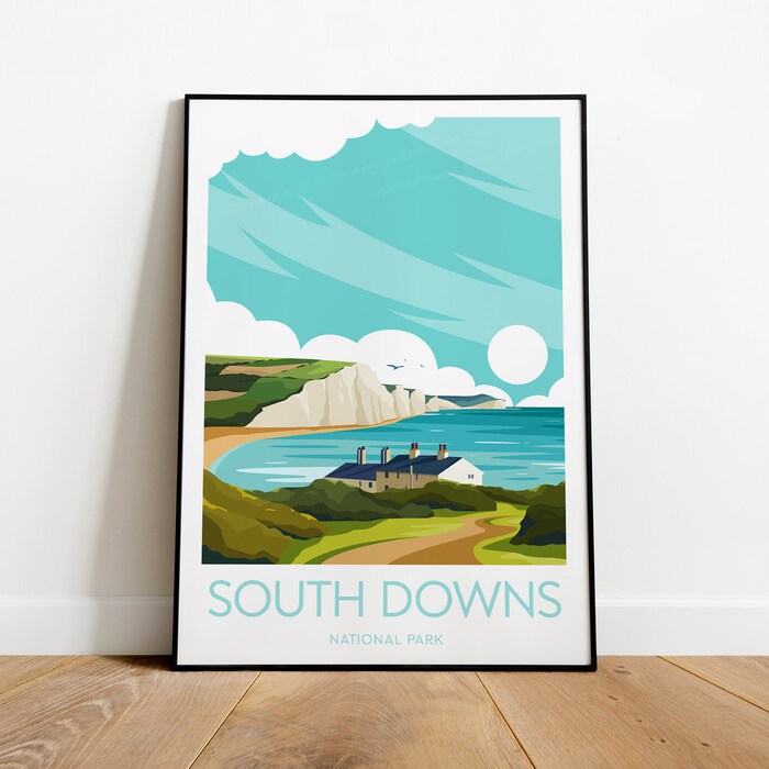South Downs Travel Canvas Poster Print - National Park