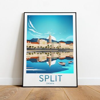 Split Travel Canvas Poster Print - Croatia Split Poster Split Print Hvar Poster Trogir Print Dubrovnik Print