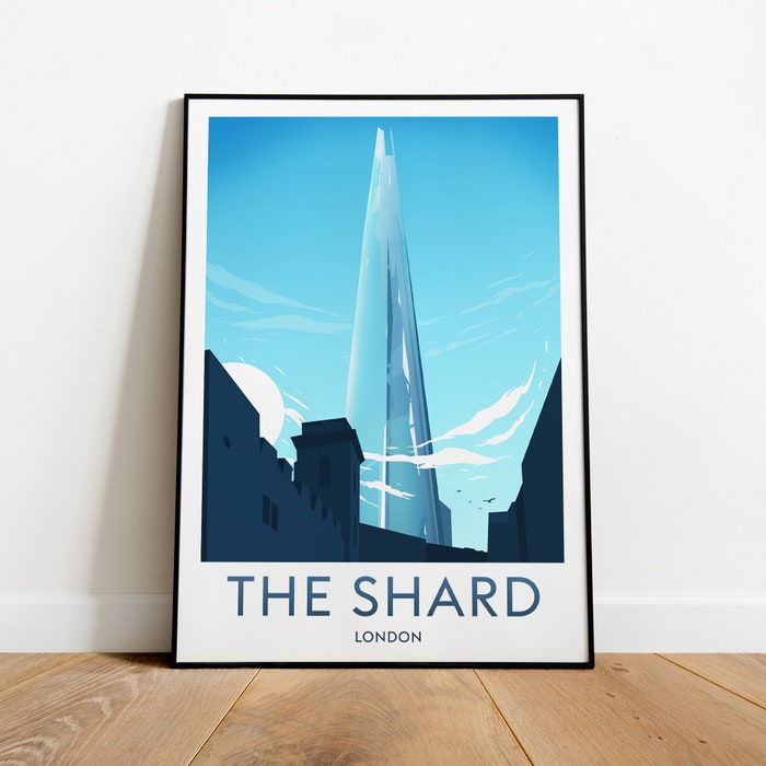 The Shard Travel Canvas Poster Print - London Shard Print Shard Poster
