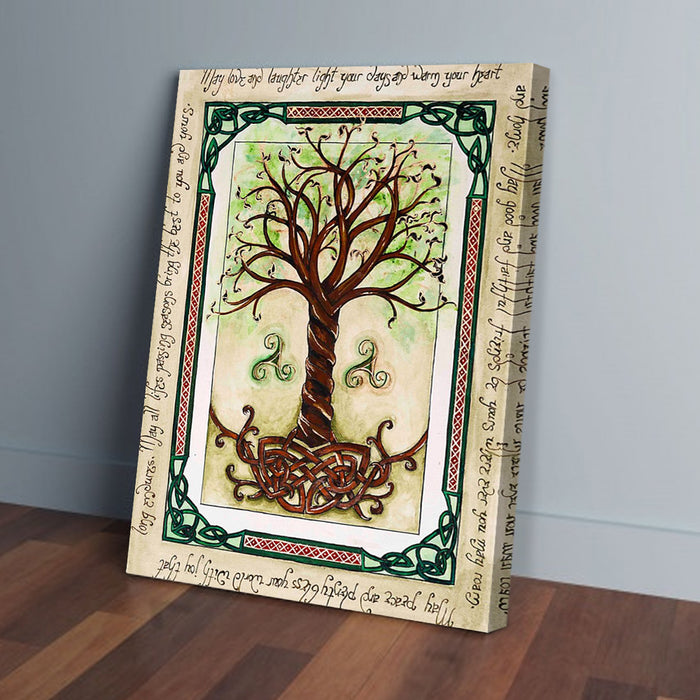 The Tree Blessing Irish Canvas Poster Prints Wall Art Decor
