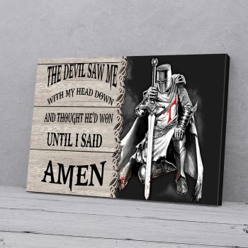 The Warrior Of God Knights Templar Canvas Poster Prints Wall Art DecorThe Devil Saw Me