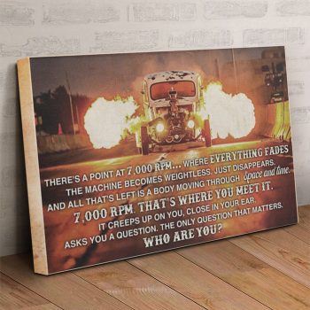 There's A Point At 7000 RPM Hot Rod Canvas Poster Prints Wall Art Decor