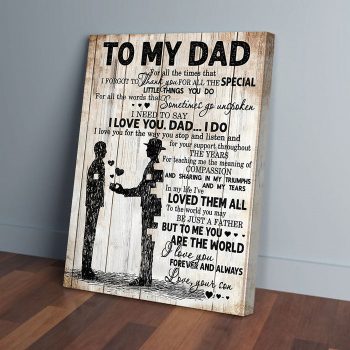 To My Dad Son Canvas Poster Prints Wall Art Decor