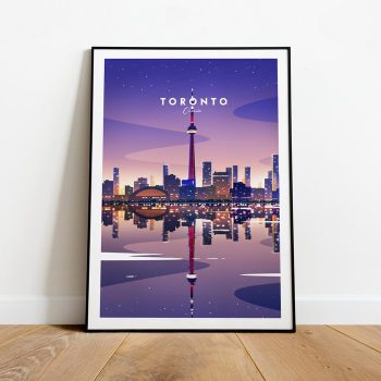 Toronto Traditional Travel Canvas Poster Print - Canada