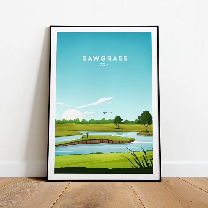 Tpc Sawgrass Traditional Print - Florida Sawgrass Poster Birthday Poster