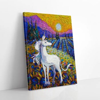 Unicorn Look Field Art Canvas Poster Prints Wall Art Decor