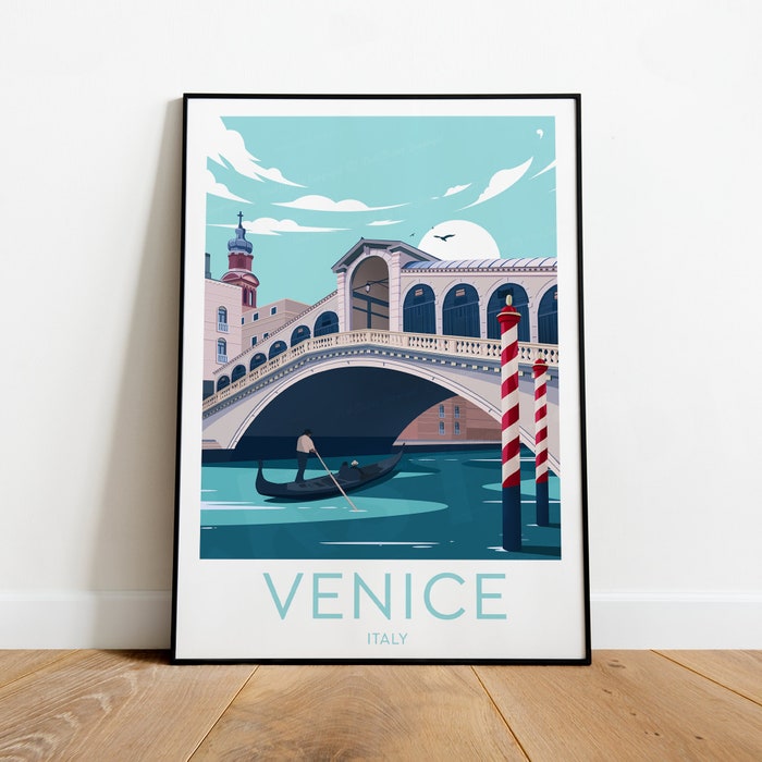 Venice Travel Canvas Poster Print - Italy
