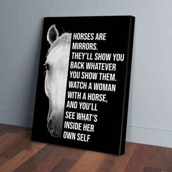 White Horse Canvas Poster Prints Wall Art Decor