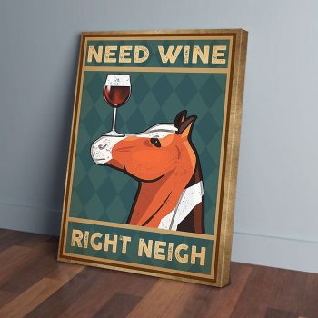 Wine And Horse Canvas Poster Prints Wall Art Decor
